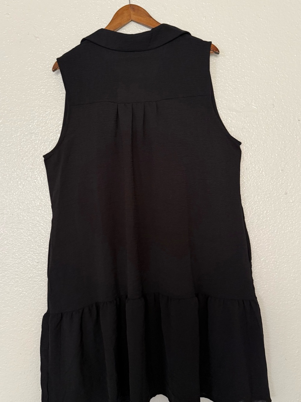 DOKOTOO Sleeveless Black Mini Shirt Dress - Classic Women's size XL - Picture 6 of 8